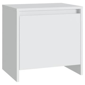 Elegant White Bedside Cabinet | 45x34x44.5 cm | Hipomarket