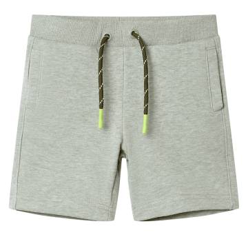 Kids' Shorts with Drawstring - Light Khaki Melange | HipoMarket