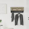 Stylish Black Wall Wardrobe with Hooks | 80x24x35.5 cm