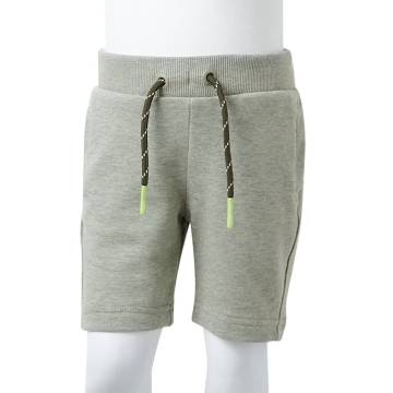 Kids' Shorts with Drawstring - Light Khaki Melange | HipoMarket