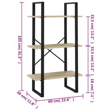 Storage Shelf Sonoma Oak 60x30x105 cm - Durable & Versatile