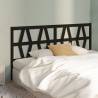 Stylish Black Pine Bed Headboard - 186x4x100 cm