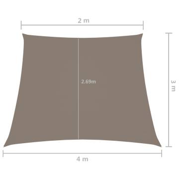 Sunshade Sail Oxford Fabric Trapezium 24x3 m - Taupe