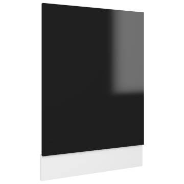 High Gloss Black Dishwasher Panel - 45x3x67 cm | Hipo Market