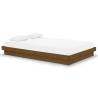 Honey Brown Solid Wood Bed Frame - 120x190 cm Small Double