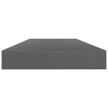 High Gloss Grey Bookshelf Boards – 8 pcs | Hipomarket UK