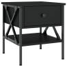 Stylish Bedside Table Black 40x42x45 cm | HipoMarket