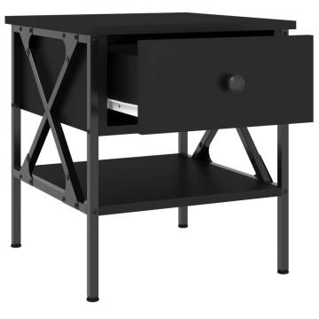 Stylish Bedside Table Black 40x42x45 cm | HipoMarket