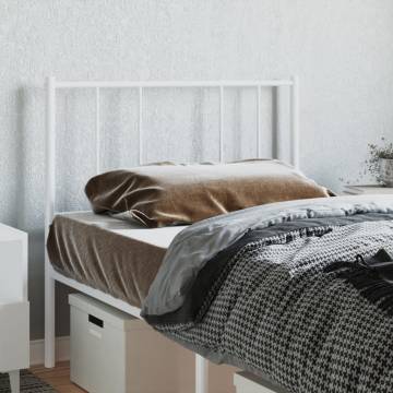 Stylish White Metal Headboard - 107 cm | Hipo Market