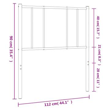 Stylish White Metal Headboard - 107 cm | Hipo Market