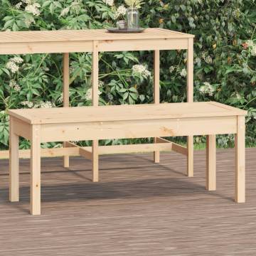 Garden Bench 109x44x45 cm - Solid Pine Wood - Hipomarket