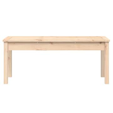 Garden Bench 109x44x45 cm - Solid Pine Wood - Hipomarket