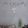 Stylish Silver Deer Head Wall Decoration - Aluminium Ornament