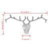 Stylish Silver Deer Head Wall Decoration - Aluminium Ornament