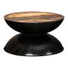 Coffee Table Solid Reclaimed Wood Black Base 60x60x33 cm Colour black Size 60 x 33 cm Quantity in Package 1 