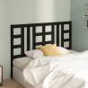 Stylish Black Solid Wood Pine Bed Headboard - 141x4x100 cm