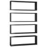 Wall Cube Shelf Set - High Gloss Black | Stylish & Functional