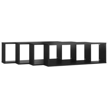 Wall Cube Shelf Set - High Gloss Black | Stylish & Functional