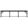 Stylish Black Dining Bench - 186x32x45 cm Steel & Faux Leather