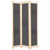 3-Panel Room Divider Grey 120x170x4 cm Fabric Colour grey Number of 3 