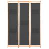 Stylish 3-Panel Grey Room Divider - 120x170 cm