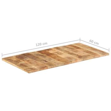 Table Top Solid Mango Wood 120x60 cm - Rustic Charm