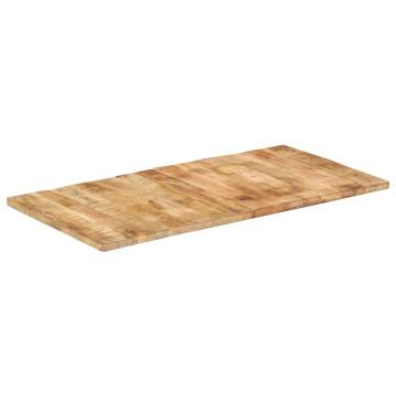 Table Top Solid Mango Wood 120x60 cm - Rustic Charm