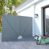 Collapsible Terrace Side Awning Grey - 240x160 cm | HipoMarket