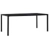 Garden Table Black 180x83 cm - Durable Steel Design