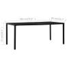 Garden Table Black 180x83 cm - Durable Steel Design