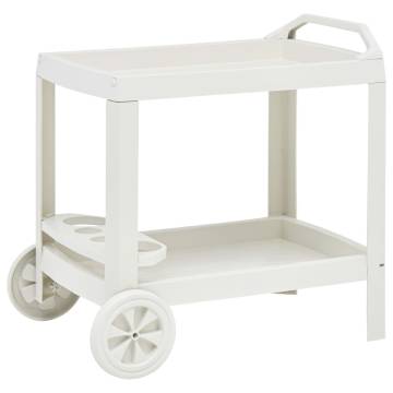 Durable White Beverage Cart - 69x53x72 cm | Hipomarket