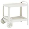 Beverage Cart White 69x53x72 cm Plastic Colour white 