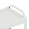 Durable White Beverage Cart - 69x53x72 cm | Hipomarket