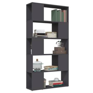 Stylish Grey Book Cabinet Room Divider - 80x24x155 cm