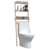 Stylish Solid Wood Toilet Rack - 63.5x32x179 cm | HiPoMarket