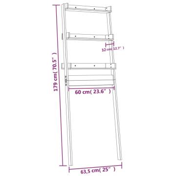 Stylish Solid Wood Toilet Rack - 63.5x32x179 cm | HiPoMarket