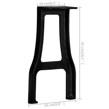 A-Frame Cast Iron Bench Legs - 2 pcs | Industrial Style