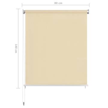 Outdoor Roller Blind Cream 80x140 cm - Privacy & Style