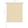 Outdoor Roller Blind Cream 80x140 cm - Privacy & Style