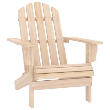 Garden Adirondack Chair - Solid Fir Wood Comfort