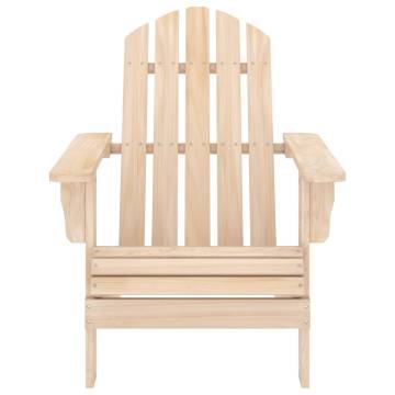 Garden Adirondack Chair - Solid Fir Wood Comfort