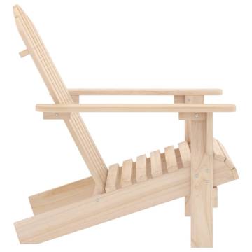 Garden Adirondack Chair - Solid Fir Wood Comfort