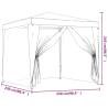 Red Party Tent 2.5x2.5 m with 4 Mesh Sidewalls - HDPE