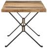 Industrial Dining Table 160x80 cm - Rough Mango Wood