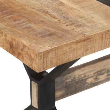 Industrial Dining Table 160x80 cm - Rough Mango Wood