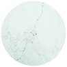 Table Top White ?70x0.8 cm Tempered Glass with Marble Design Colour white Size Ø 70 cm Quantity in Package 1 