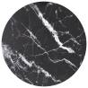 Table Top Black Ø50x0.8 cm Tempered Glass with Marble Design Colour black and white Size Ø 50 cm Quantity in Package 1 