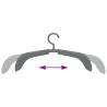 Extendable Clothes Hangers (5 pcs) - Grey - Space-Saving Design