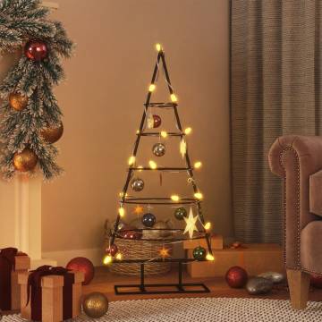 Metal Christmas Tree for Decoration - Black 90 cm | HipoMarket