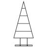 Black Metal Christmas Tree - 60 cm Modern DIY Decoration